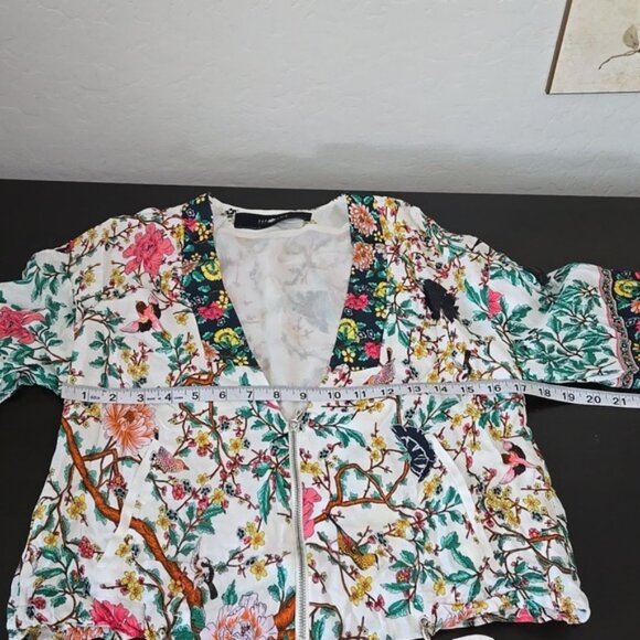 ZARA Floral Print Kimono Jacket - Picture 10 of 11